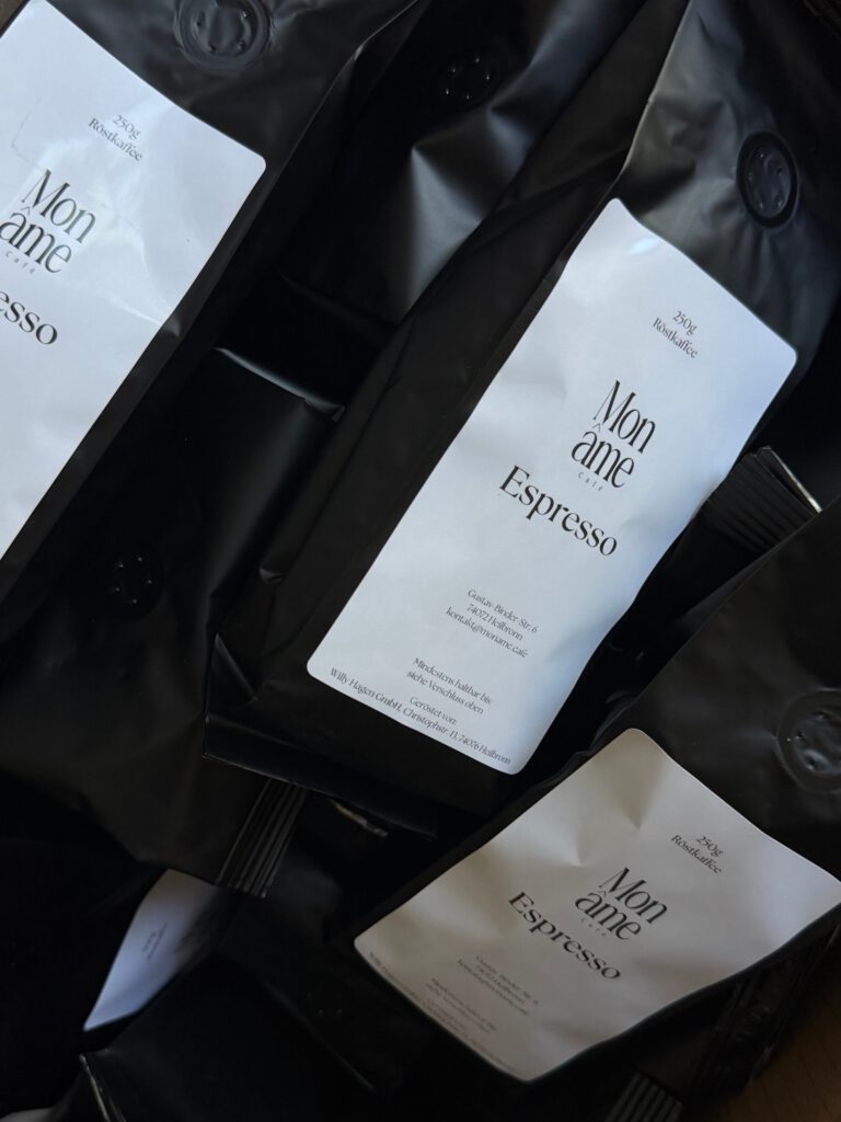 Kaffeebeutel Mon âme Espresso, 250 g Röstkaffee, geröstet in Heilbronn